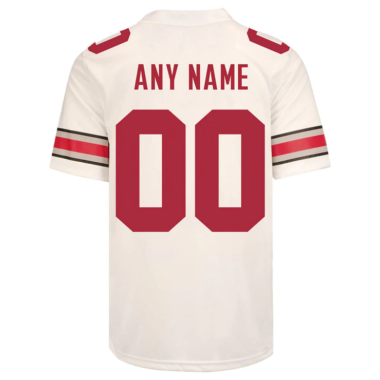 Adult Ohio State Buckeyes Personalized White Game Jersey