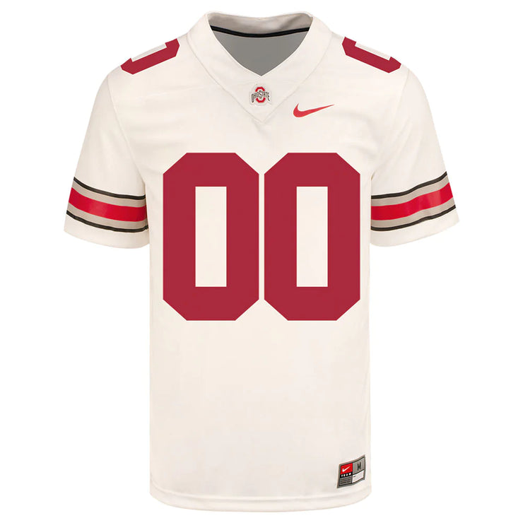 Adult Ohio State Buckeyes Personalized White Game Jersey