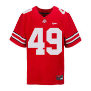 Ohio State Buckeyes Nike #49 Patrick Gurd Student Athlete Scarlet Football Jersey