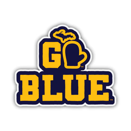 UofM - GO BLUE MITTEN STICKER