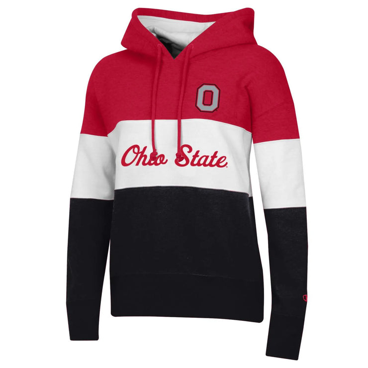 Ladies Ohio State Buckeyes Super Fan Colorblock Hood
