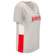 Ladies Ohio State Buckeyes Nike Breathe V-Neck T-Shirt