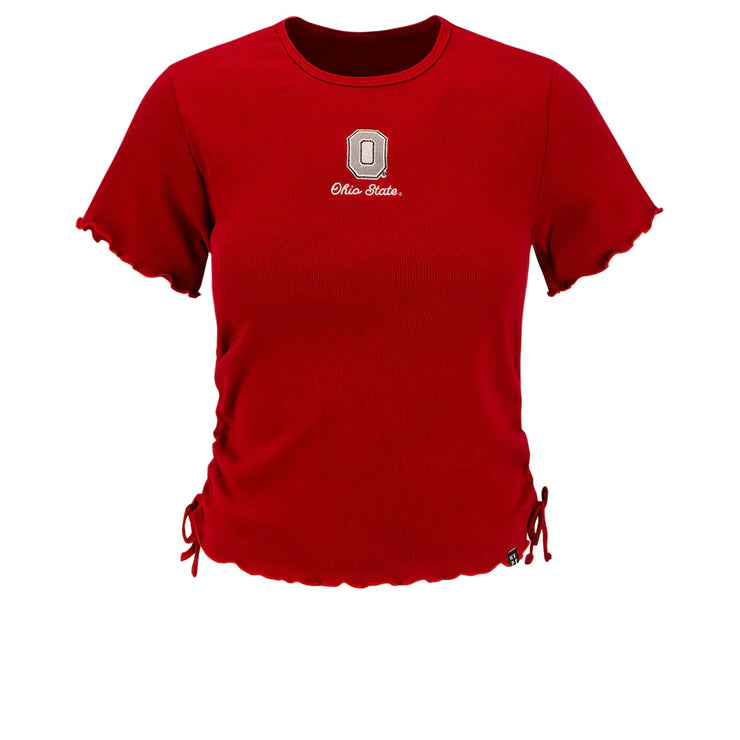 Ladies Ohio State Buckeyes Rivington Ribbed Top T-Shirt