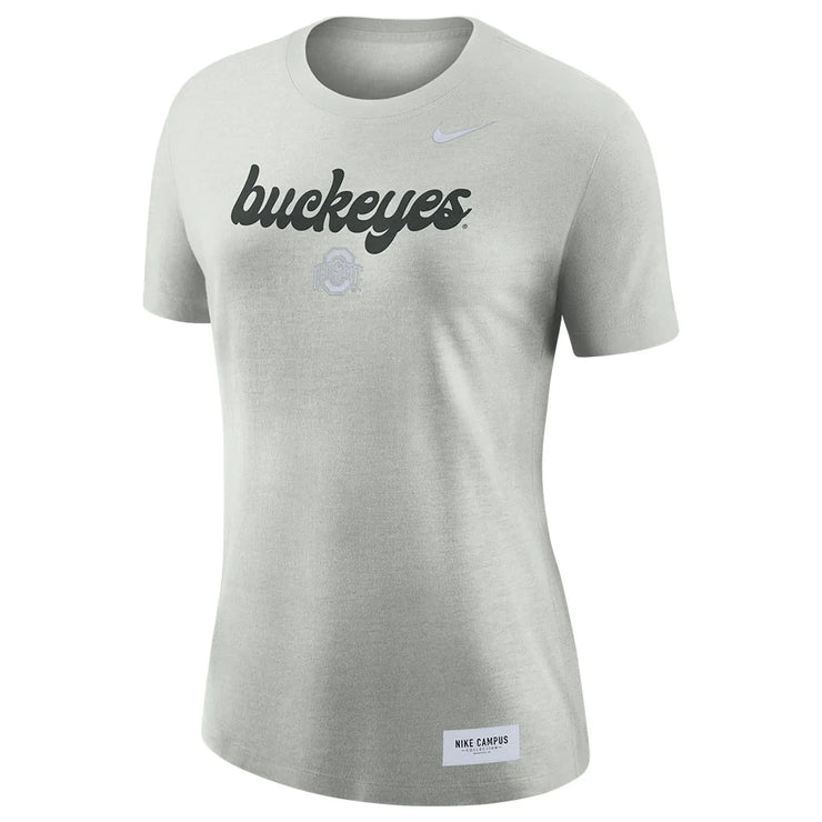 Ladies Ohio State Buckeyes Nike Dri-Fit Buckeyes Crew T-Shirt