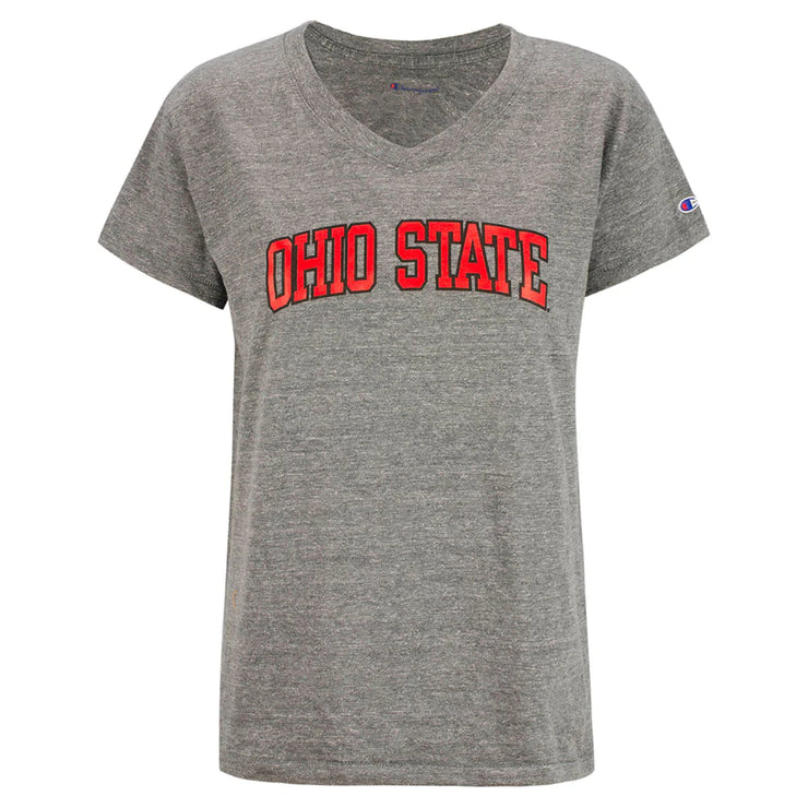 Ladies Ohio State Buckeyes University Stacked 1870 T-Shirt