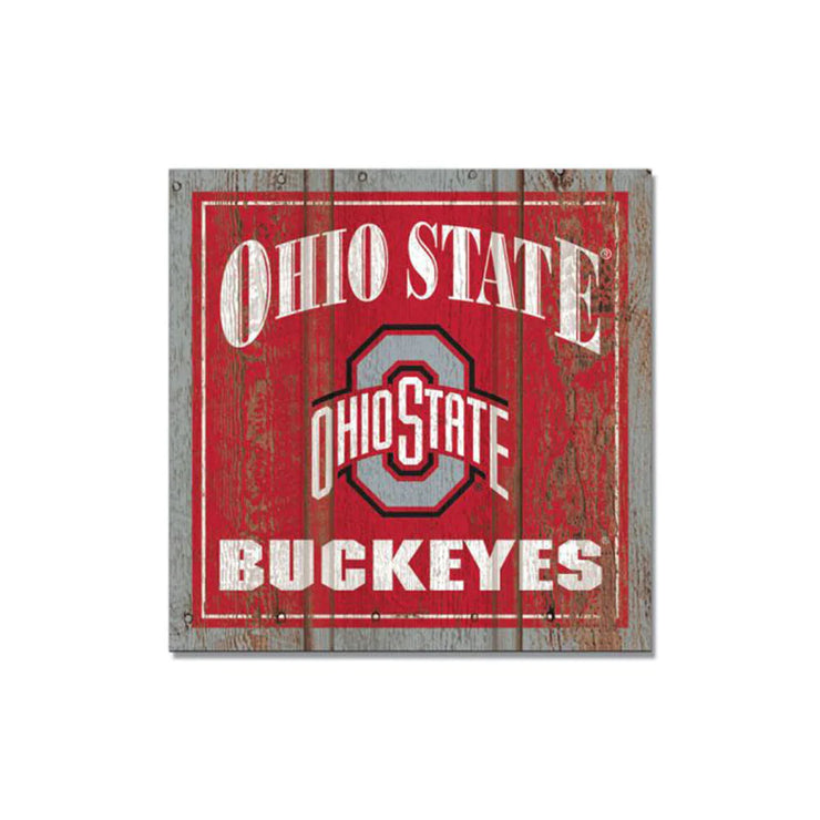 Ohio State Buckeyes 3" X 3" Wooden Magnet
