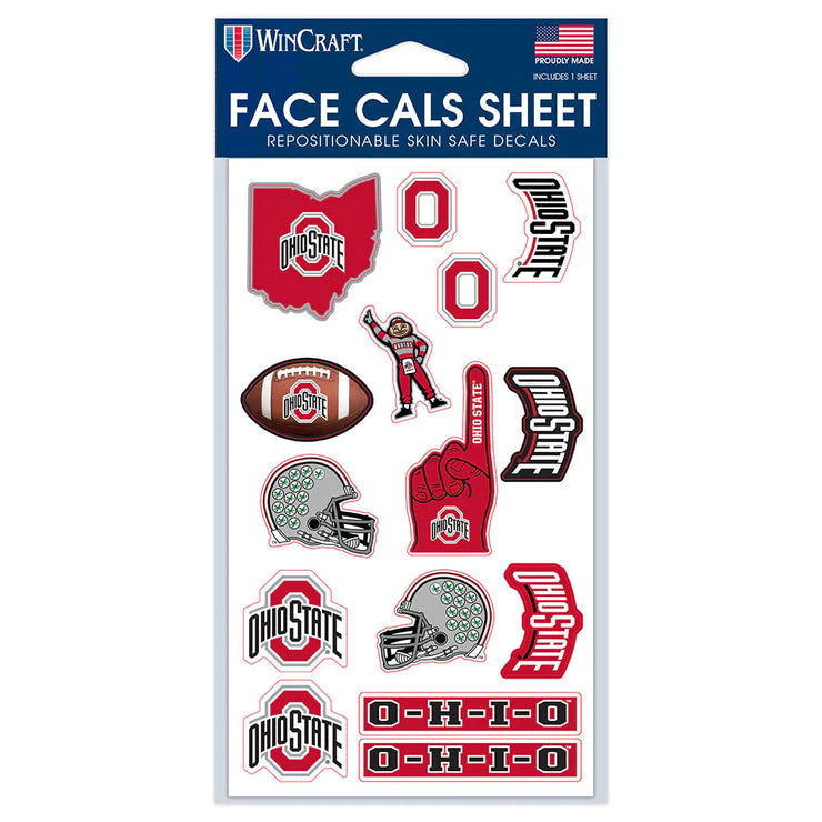 Ohio State Buckeyes 4" X 7" Face Cals