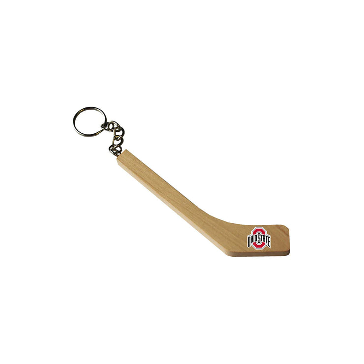 Ohio State Buckeyes 4" Wood Hockey Stick Keychain