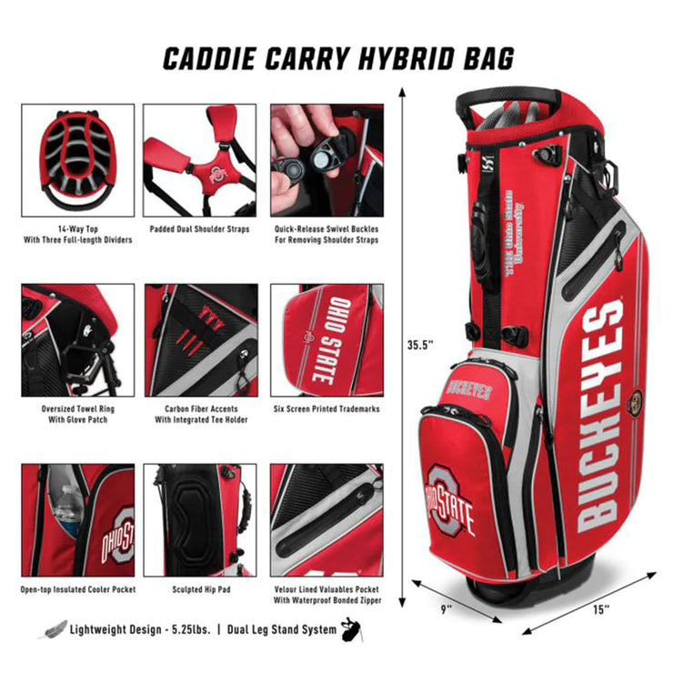 Ohio State Buckeyes Caddie Carry Hybrid Bag