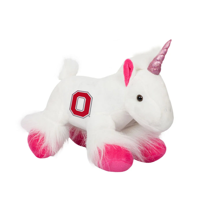 Ohio State Buckeyes 9.5" Plush White Unicorn