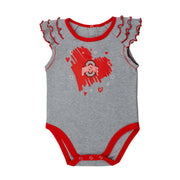 Infant Ohio State Buckeyes 2-Pack Girls Creeper Touchdown Set