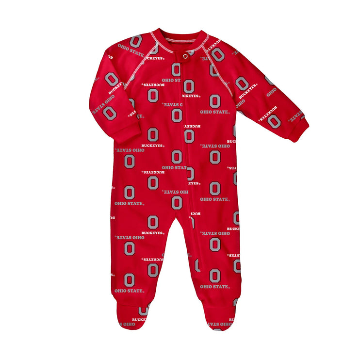 Infant Ohio State Buckeyes Zip Up Coverall