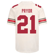 Ohio State Buckeyes Nike #21 Evan Pryor Student Athlete White Football Jersey