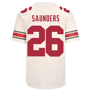 Ohio State Buckeyes Nike #26 Cayden Saunders Student Athlete White Football Jersey