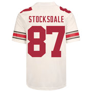 Ohio State Buckeyes Nike #87 Reis Stocksdale Student Athlete White Football Jersey