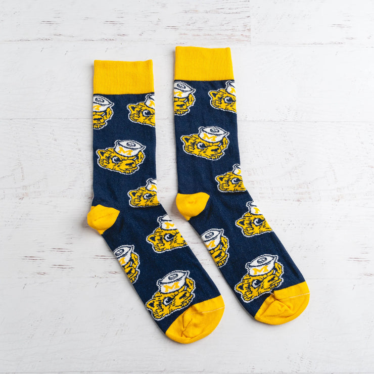 UofM - SCATTERED WOLVERBEAR SOCKS