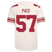 Ohio State Buckeyes Nike #57 Jalen Pace Student Athlete White Football Jersey